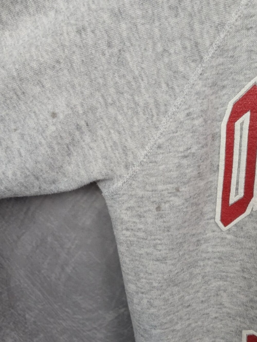 Vintage Medium 90s Oklahoma Sooners Tultex Crewneck Sweatshirt  Gray USA Made - Picture 7 of 13